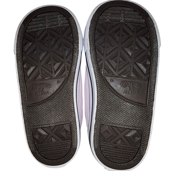 Converse Pink Glitter Sneakers Kids 9 Toddler Low Top Lace Up Casual Shoes - Picture 9 of 12